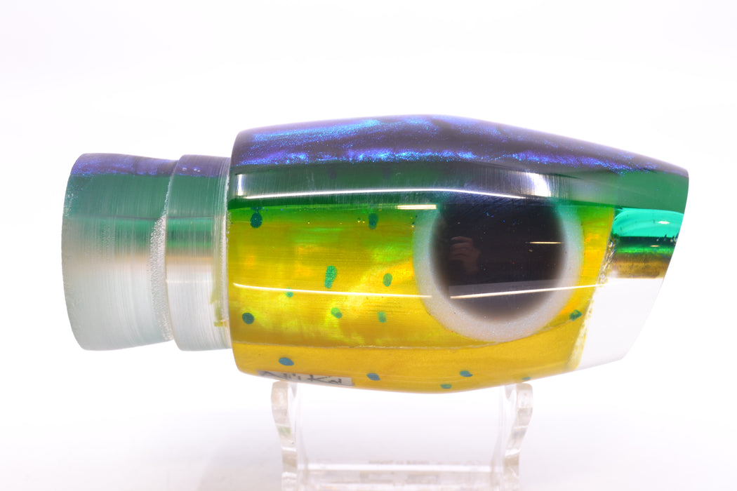 Ali'i Kai Lures Mahi MOP Blue-Green Chameleon Back "Futa" Tahitian Pirate 14" 7.5oz