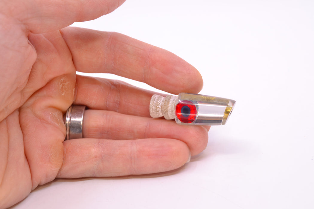 Coggin Lures Clear Mirrored Black-Red Eyes Baby Peanut Stick 4.5" 0.2oz