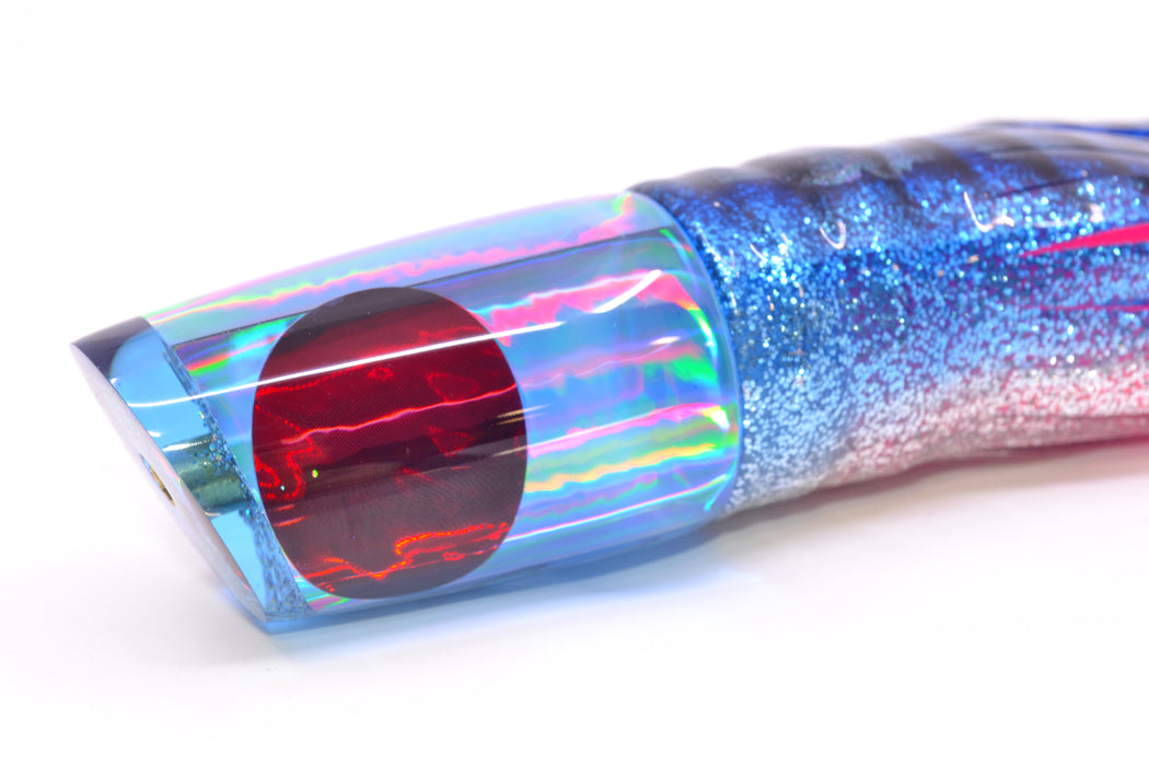 Koya Lures Blue Rainbow Red Eyes 614 9" 7oz Skirted Blue Aurora/Pink