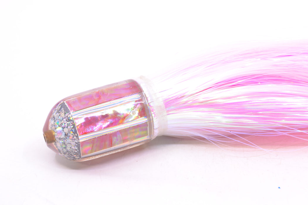 Marlin Magic Lures Pink Awabi Jumbo AP Bullet 9" 6oz Strobez White/Pink GZE