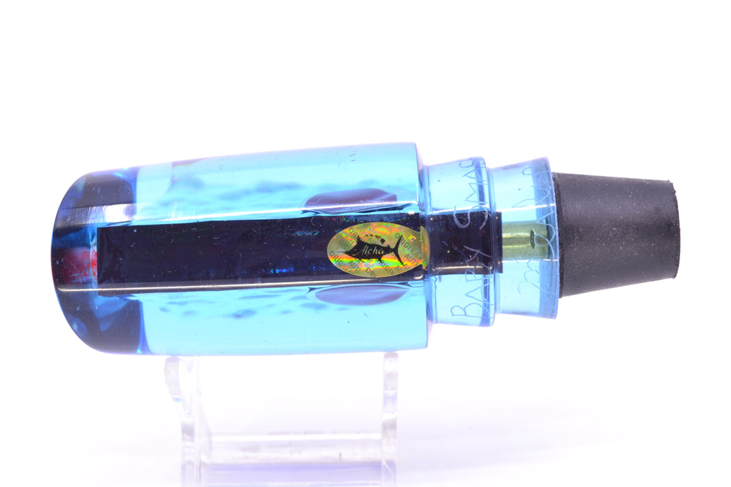 Aloha Lures Ice Blue-Blue Dichro Black Aurora Back Red-Silver Eyes Baby Smash Bait 12" 6.4oz