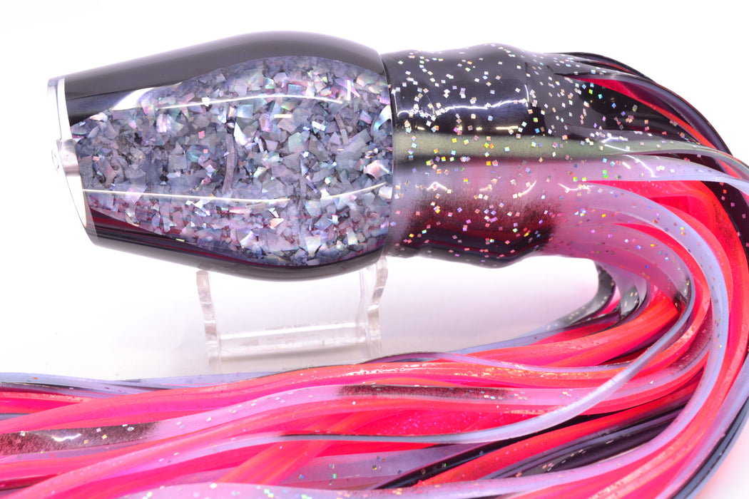 Moyes Lures S&P Black Pearl XL Sumo 16" 20.5oz Skirted Black-Black & Gray Bars/Pink