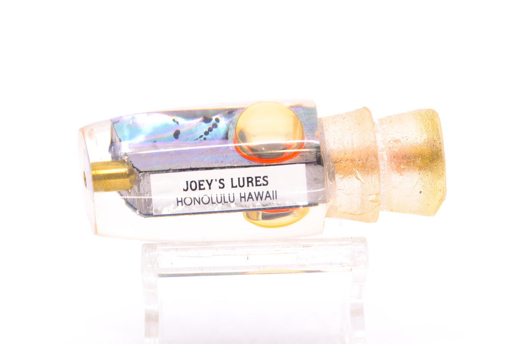 Joe Yee Blue-Purple Abalone Black-Red Shakey Eyes Lead Baby Plunger 9" 3oz