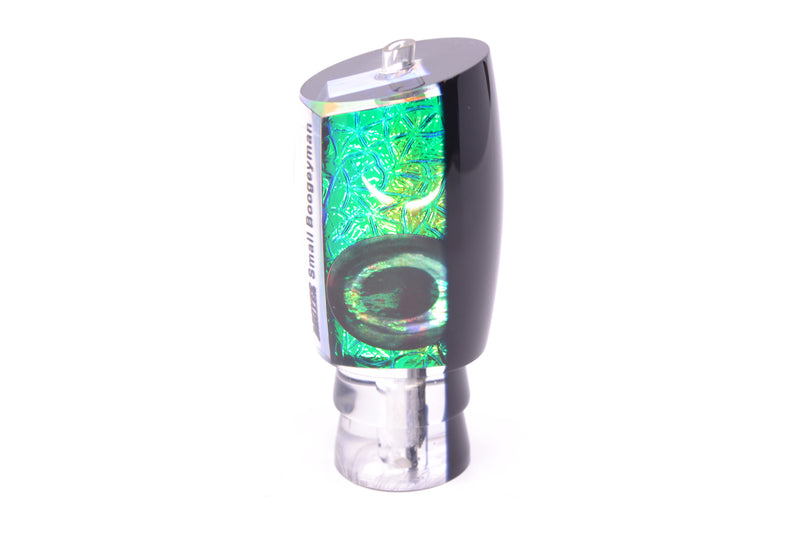 Moyes Lures Blue-Green Oil Slick Black Back Taxi Eyes Small Boogeyman 9" 1.5oz