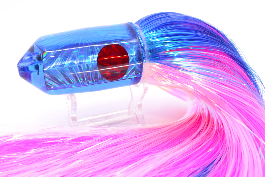 Moyes Lures Blue Rainbow Starburst Red Eyes 2-Hole Large Sniper Jet 12" 12oz EZ Flash