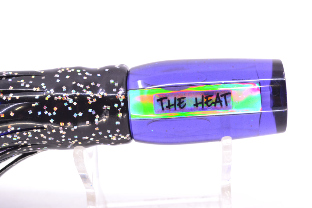 Bonze Lures Purple Mirrored Red Eyes The Heat 9" 2oz Skirted Black/Blue-Purple
