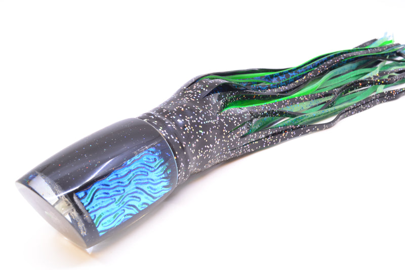 Marlin Magic Ice Blue-Akule Lava Black Magic Large Ruckus 14" 13oz Skirted Black