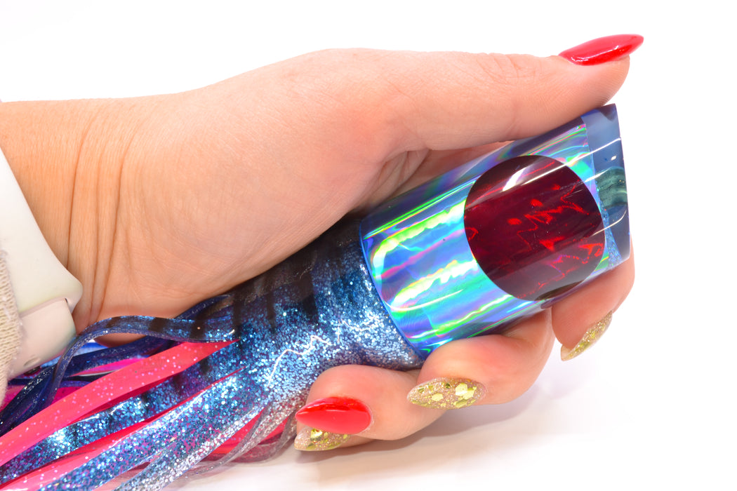 Koya Lures Blue Rainbow Red Eyes 614 9" 7oz Skirted Blue Aurora/Pink