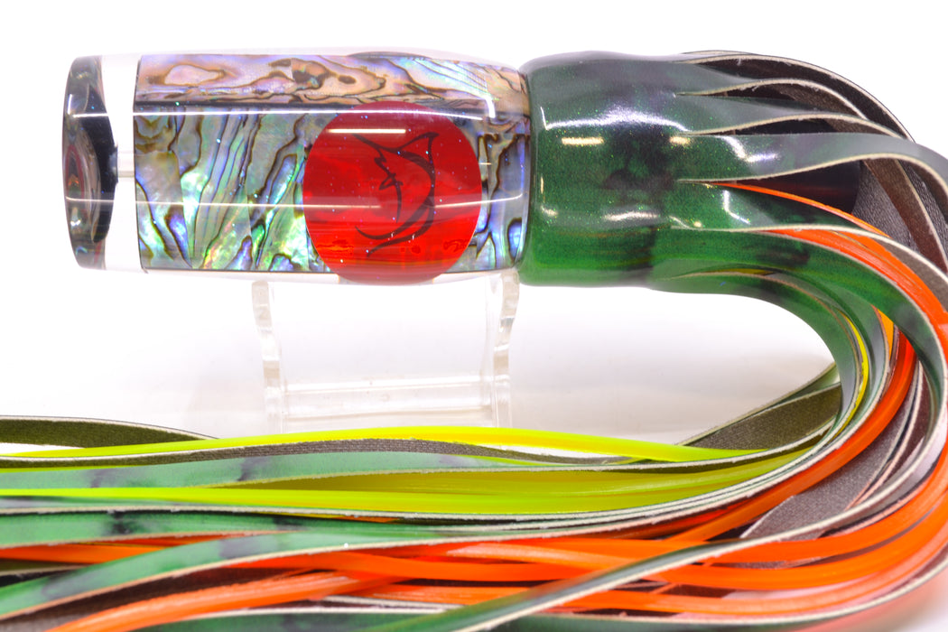Bonze Lures Paua Shell Red Eyes Viper 12" 8oz FT Vinyl Green Tiger