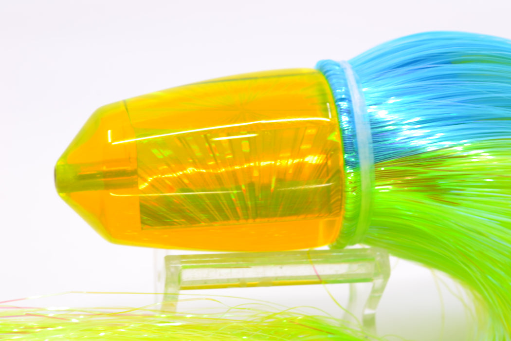 Koya Lures Yellow Rainbow Starburst Bullet 9"+ 7.5oz Strobez Ice Blue-Green/Chartreuse