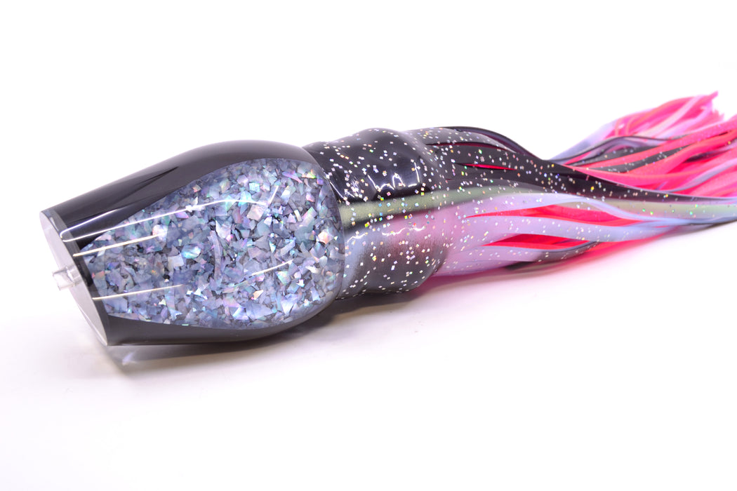 Moyes Lures S&P Black Pearl XL Sumo 16" 20.5oz Skirted Black-Black & Gray Bars/Pink
