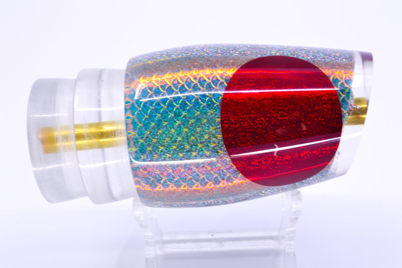 Koya Lures Rainbow Scale Holo Glitter Pearl Red Eyes Medium 861 12" 5.8oz GZE