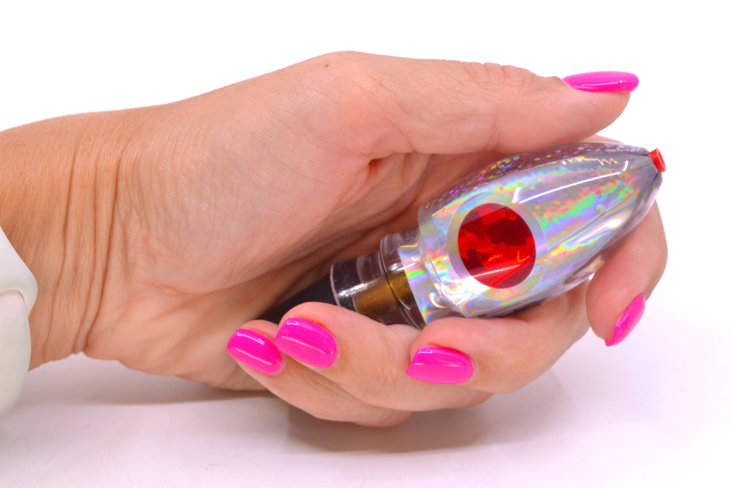 Aloha Lures Silver Rainbow Red-Silver Eyes Uncle Moe 9" 3.5oz