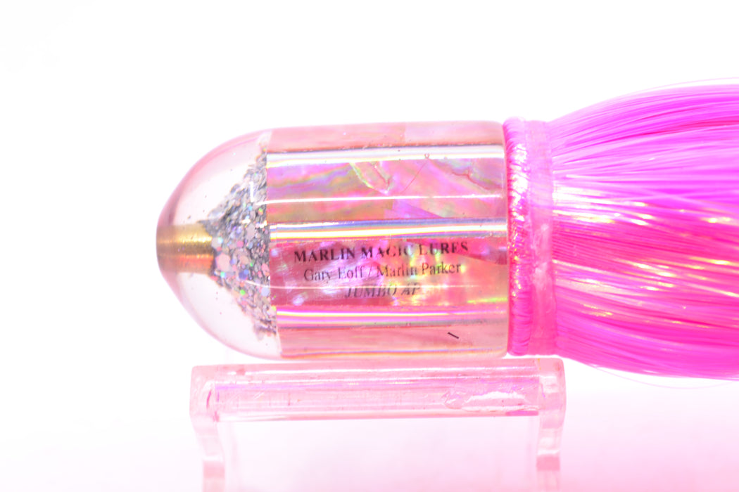 Marlin Magic Lures Pink Awabi Jumbo AP Bullet 9" 6oz Strobez Pink/White GZE