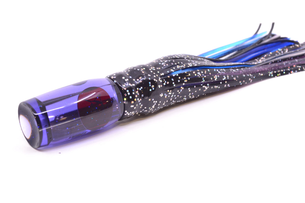 Bonze Lures Purple Mirrored Red Eyes The Heat 9" 2oz Skirted Black/Blue-Purple