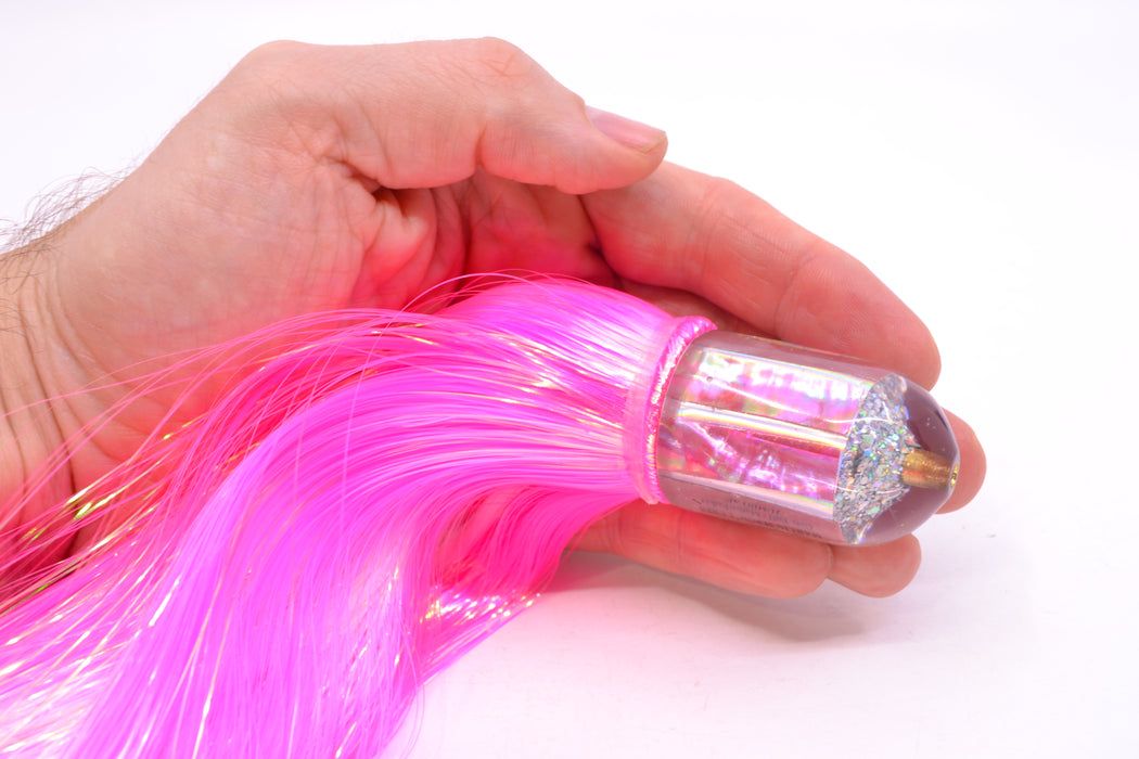 Marlin Magic Lures Pink Awabi Jumbo AP Bullet 9" 6oz Strobez Pink/White GZE