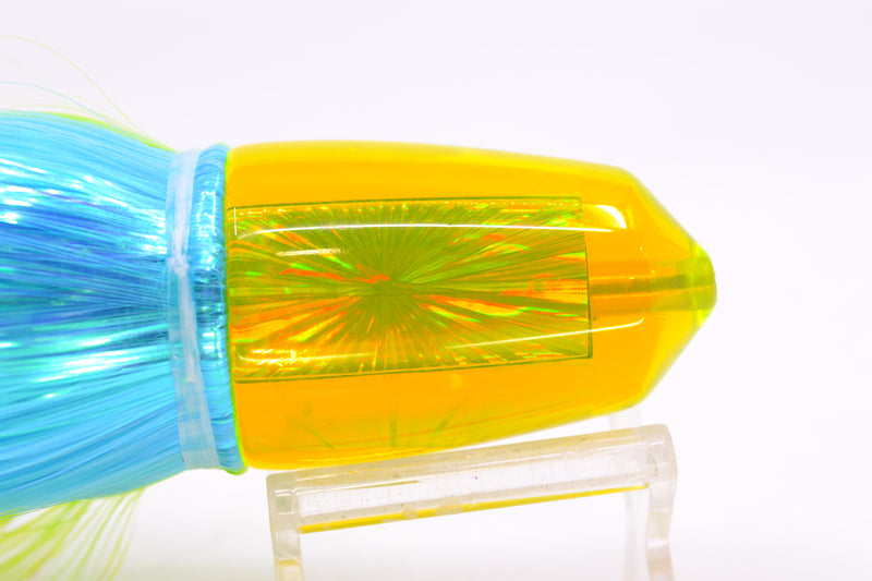 Koya Lures Yellow Rainbow Starburst Bullet 9"+ 7.5oz Strobez Ice Blue-Green/Chartreuse