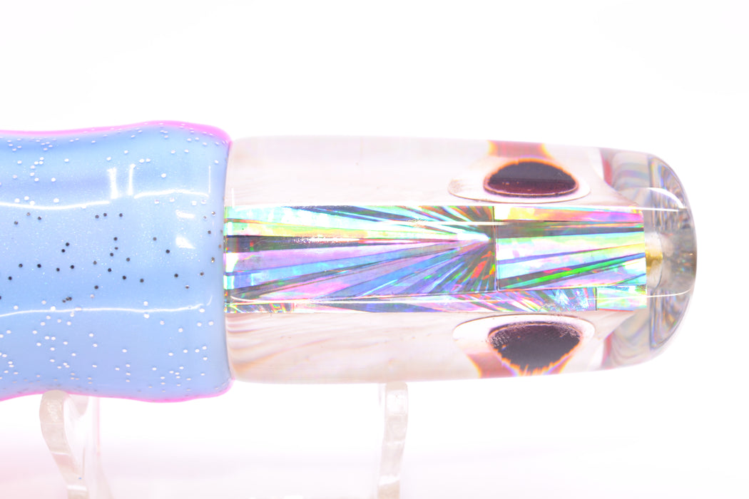 Koya Lures White Angel Wing MOP JP Small Lunger 10" 6oz Skirted Pink Salmon GZE