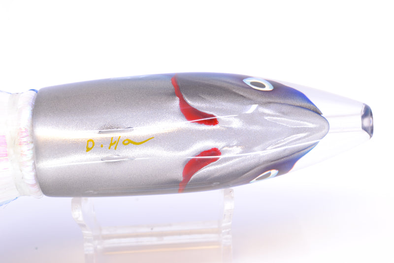 JB Signature Lures Blue-Silver Fish Head Large Barrel Bomb 12" 9.5oz Strobez Blue-White
