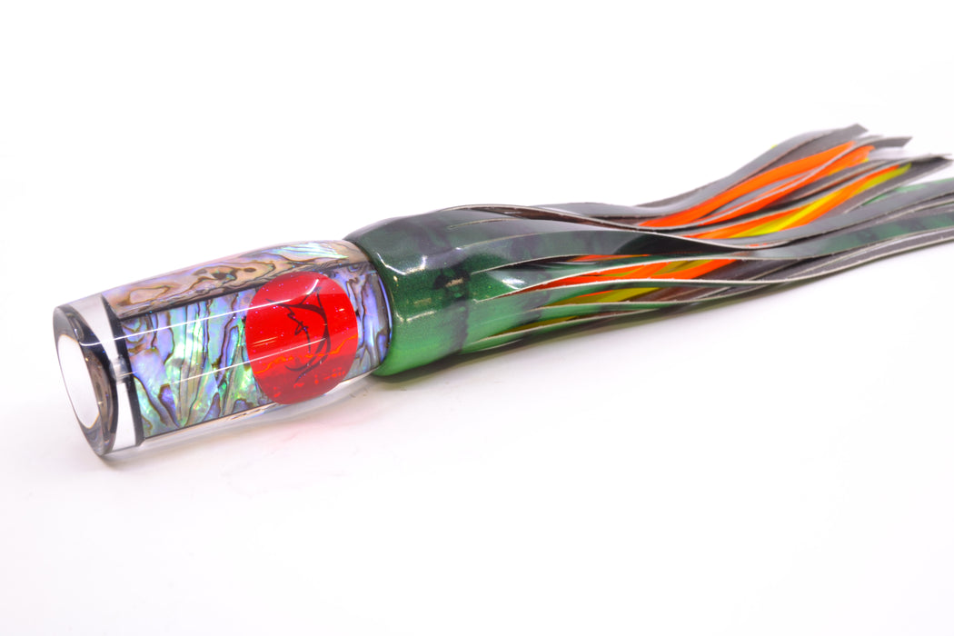 Bonze Lures Paua Shell Red Eyes Viper 12" 8oz FT Vinyl Green Tiger