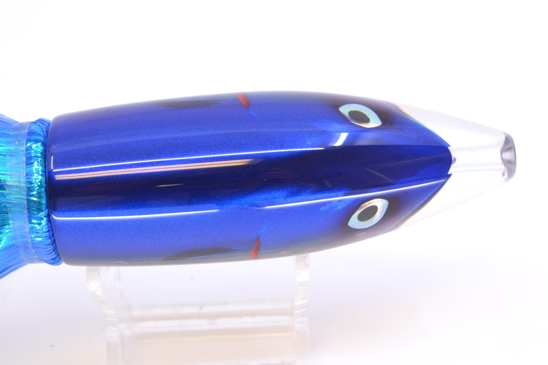JB Signature Lures Blue-Silver Fish Head Large Barrel Bomb 12" 9.5oz Strobez Blue-White