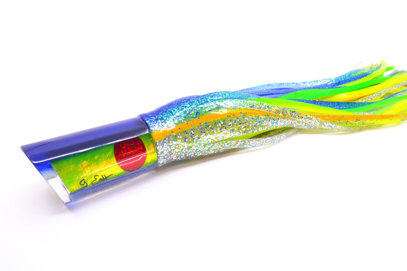 Marlin Magic Lures Green MOP Blue Back Red Eyes Reverse Taper Large Tube 12" 9oz Skirted