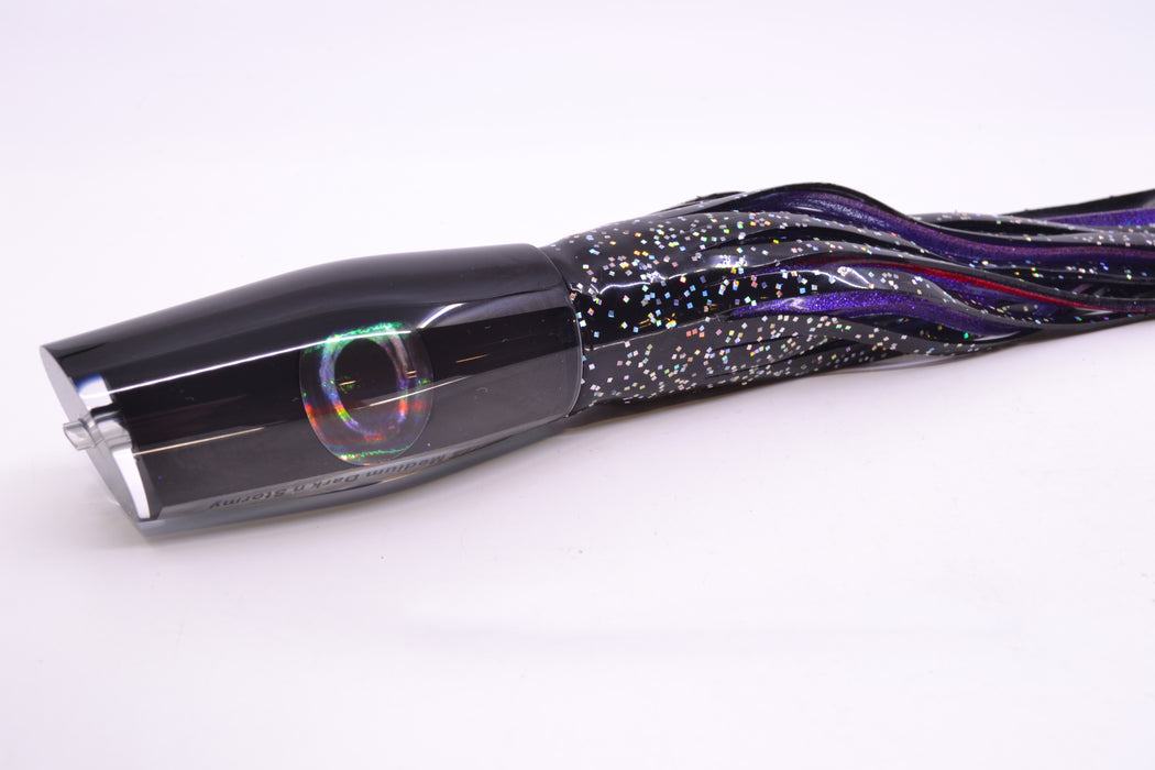 Moyes Lures Black Pearl Black Back Medium Dark-N-Stormy 12" 8.5oz Skirted Black/Purple