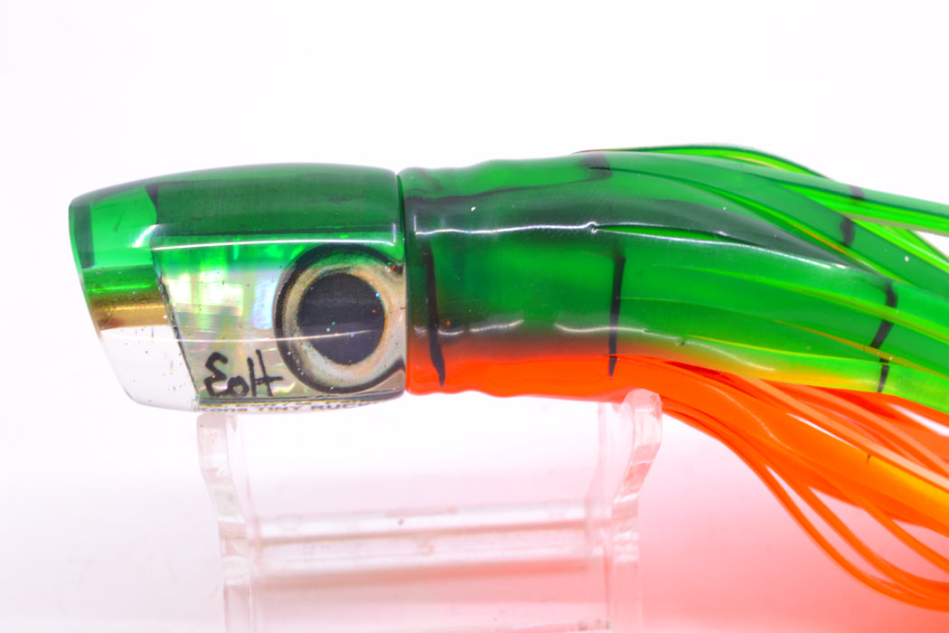 Marlin Magic White Awabi Green Back Tiny Ruckus 7" 3oz Skirted Guacamaya