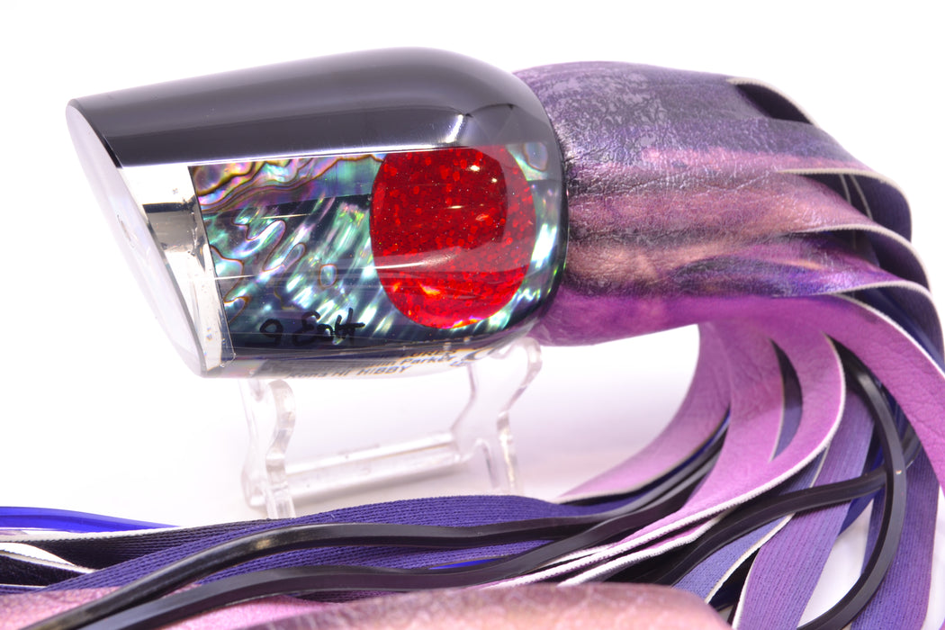 Marlin Magic Blue-Purple Abalone Black Back Red Eyes Hibby 14" 11oz ALV Vinyl Skipjack