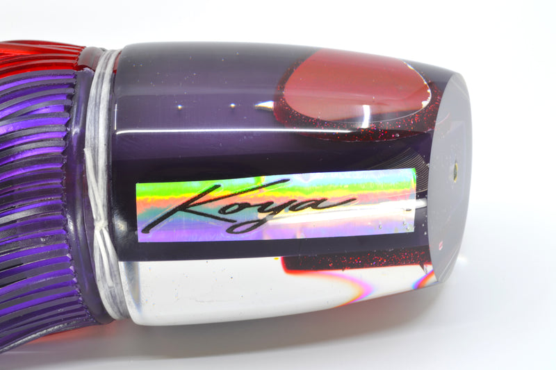 Koya Lures/Grander Marlin Tackle Purple XXL Poi Dog + D-Flap Teaser Combo Black-Red-Purple GZE