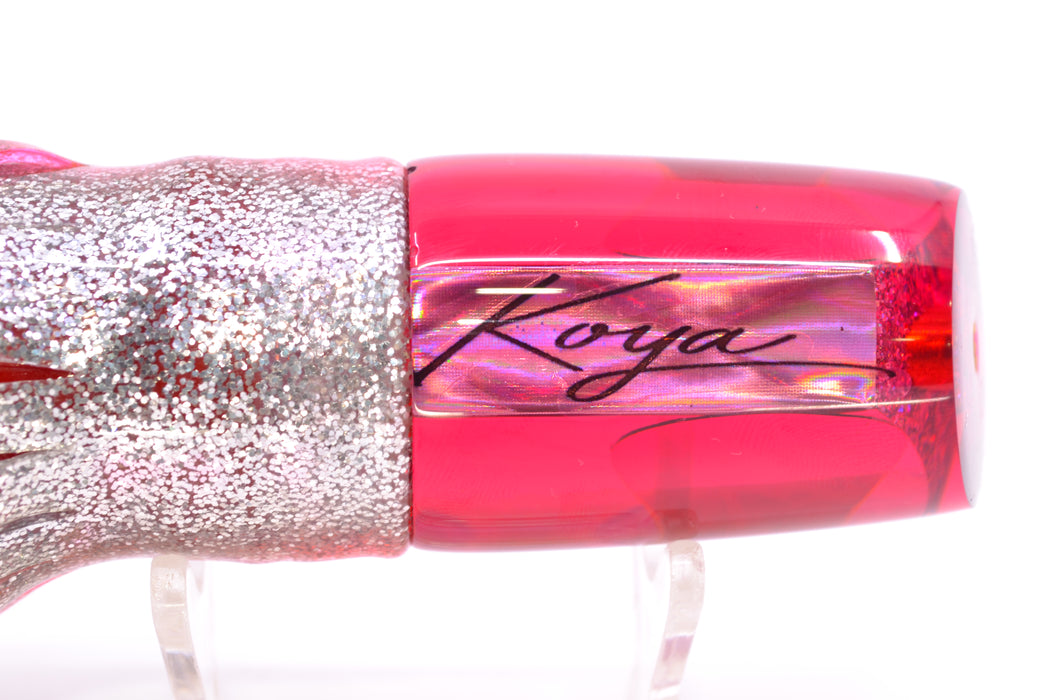 Koya Lures Red Rainbow Diamond Red Eyes 614 9" 7oz Skirted Pink Aurora/Red