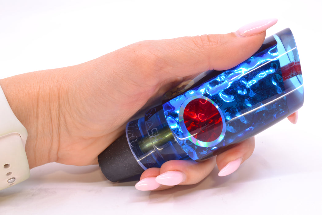 Aloha Lures Ice Blue-Blue Dichro Black Aurora Back Red-Silver Eyes Baby Smash Bait 12" 6.4oz