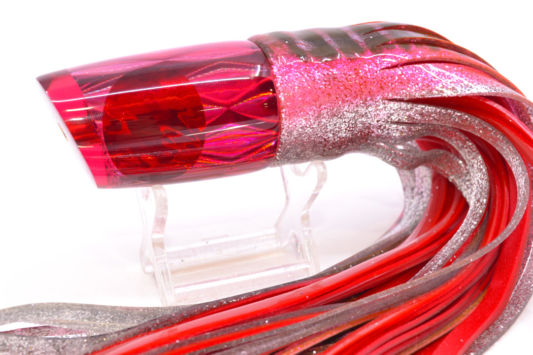 Koya Lures Red Rainbow Diamond Red Eyes 614 9" 7oz Skirted Pink Aurora/Red