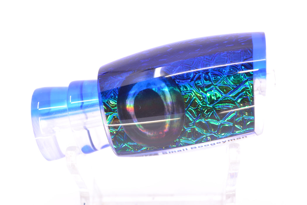 Moyes Lures Blue-Green Oil Slick Blue Back Taxi Eyes Small Boogeyman 9" 1.5oz