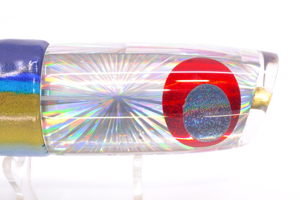 Koya Lures Silver Rainbow Starburst JP Noname 12" 7.5oz Fire Tailz Vinyl Yellowfin GZE