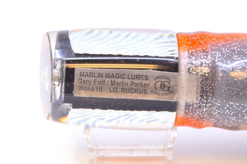 Marlin Magic Red-Orange Lava Black Magic Large Ruckus 14" 13oz Skirted Black-Orange-Clear
