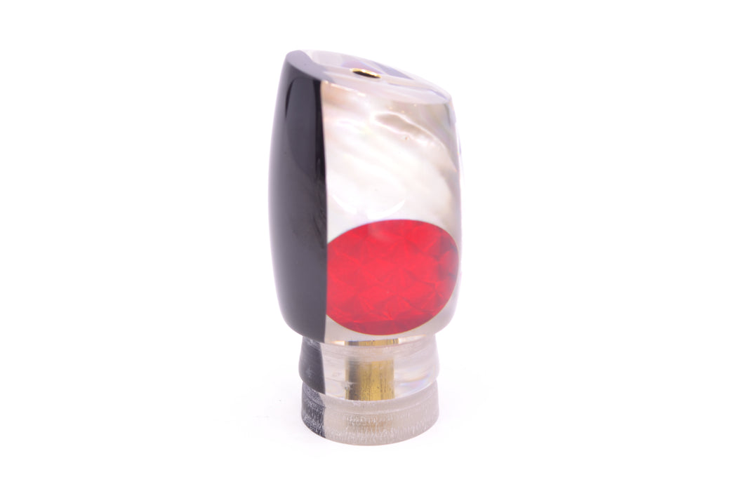 Crampton Baits Real White MOP Black Back Red Eyes Small DT 9" 2oz