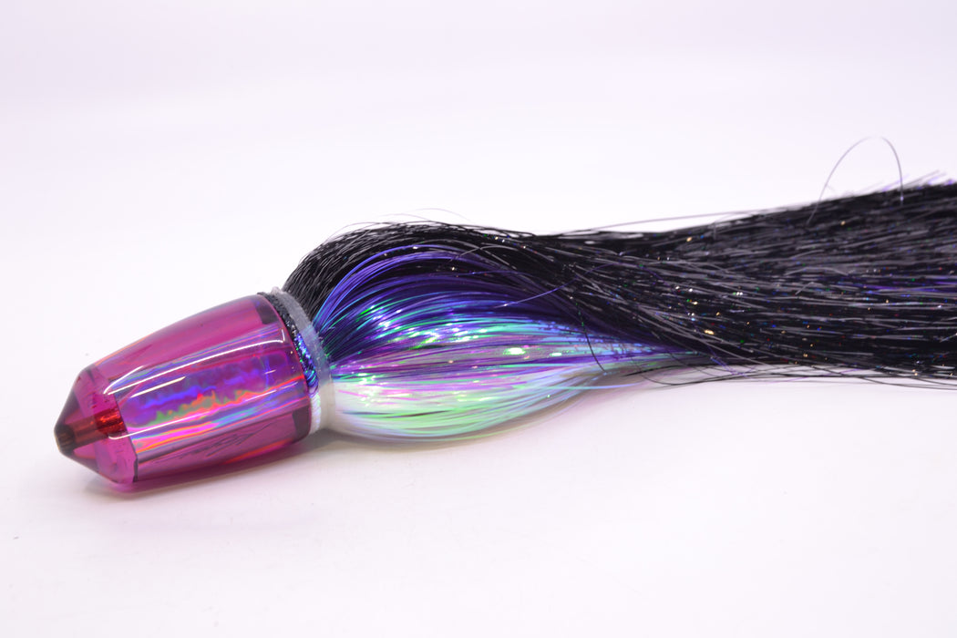 Koya Lures Purple Rainbow Bullet 9"+ 7.5oz EZ Flash Black-Purple Stripes-White