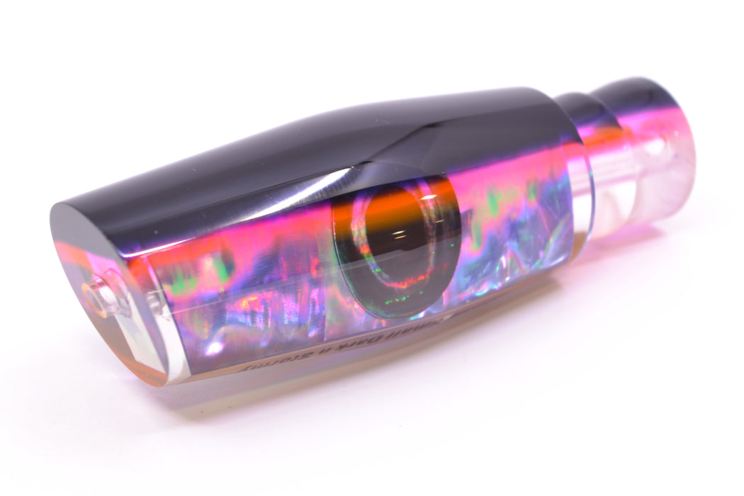 Moyes Lures Rainbow MOP Black-Pink Back Taxi Eyes Small Dark-N-Stormy 9" 2.6oz