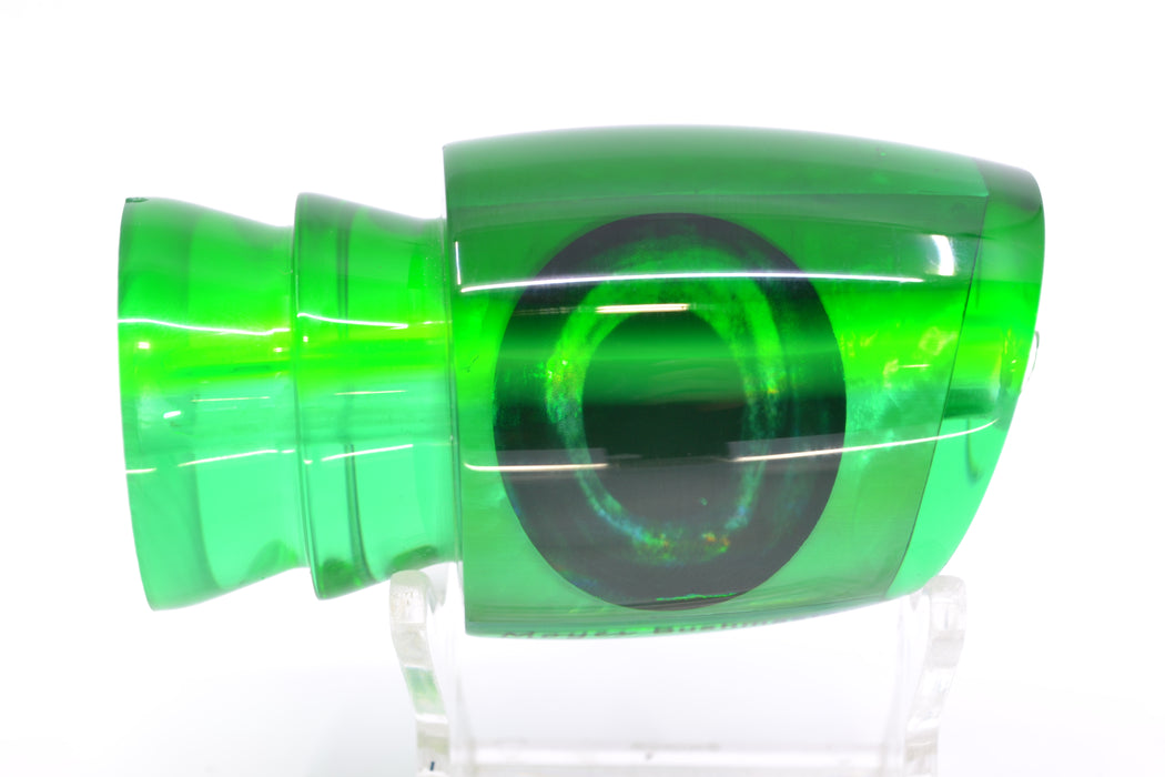 Moyes Lures Green MOP Green-Chartreuse Back Taxi Eyes Bushmaster 12" 5.5oz