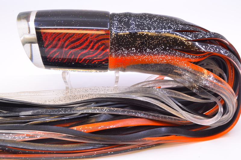 Marlin Magic Red-Orange Lava Black Magic Large Ruckus 14" 13oz Skirted Black-Orange-Clear