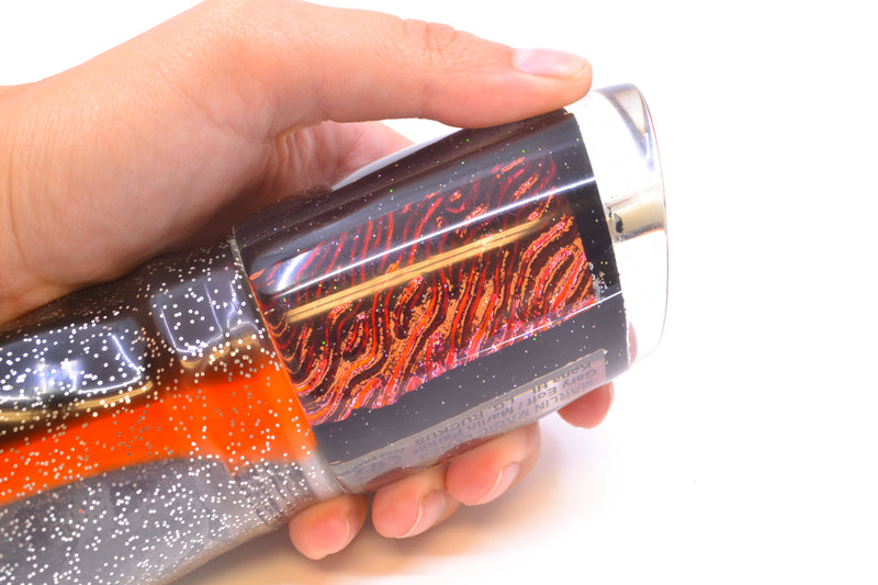 Marlin Magic Red-Orange Lava Black Magic Large Ruckus 14" 13oz Skirted Black-Orange-Clear