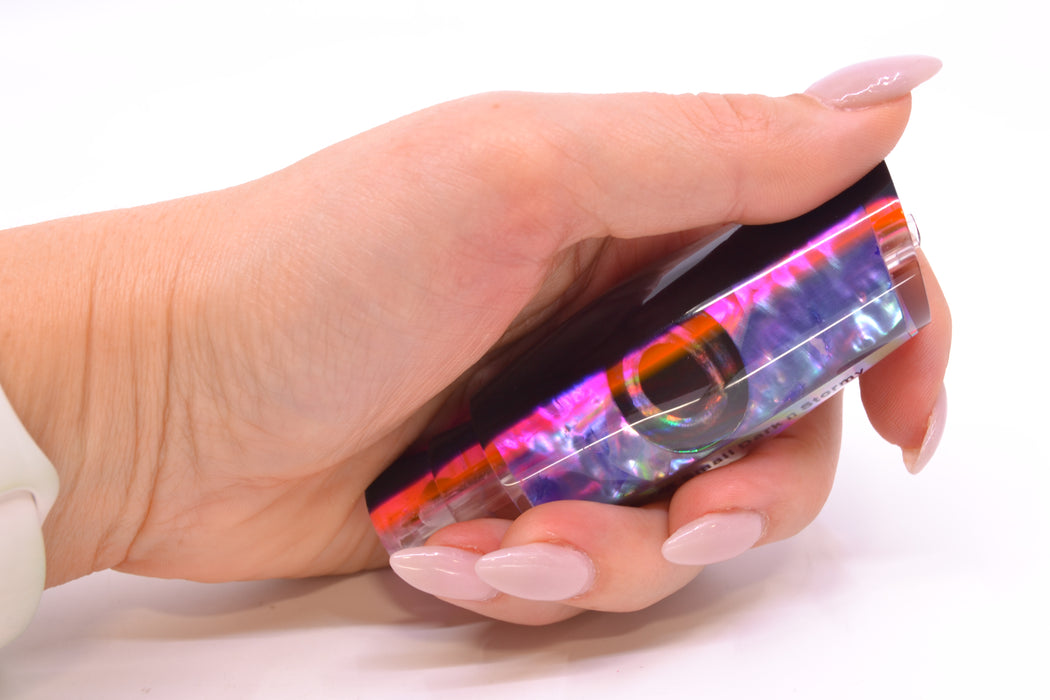 Moyes Lures Rainbow MOP Black-Pink Back Taxi Eyes Small Dark-N-Stormy 9" 2.6oz