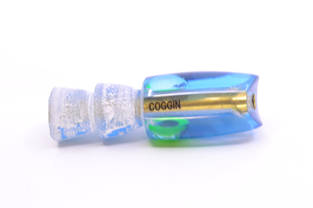 Coggin Lures Ice Blue MOP Blue Back Black-Green Eyes Tado Lo'ihi Peanut Scoop 4.5" 0.3oz