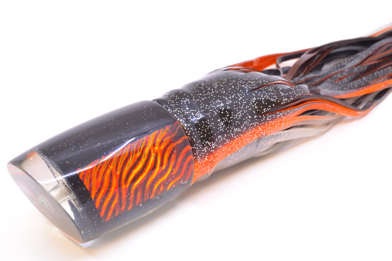 Marlin Magic Red-Orange Lava Black Magic Large Ruckus 14" 13oz Skirted Black-Orange-Clear
