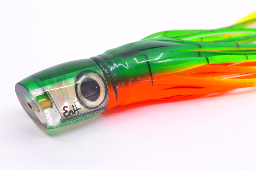 Marlin Magic White Awabi Green Back Tiny Ruckus 7" 3oz Skirted Guacamaya