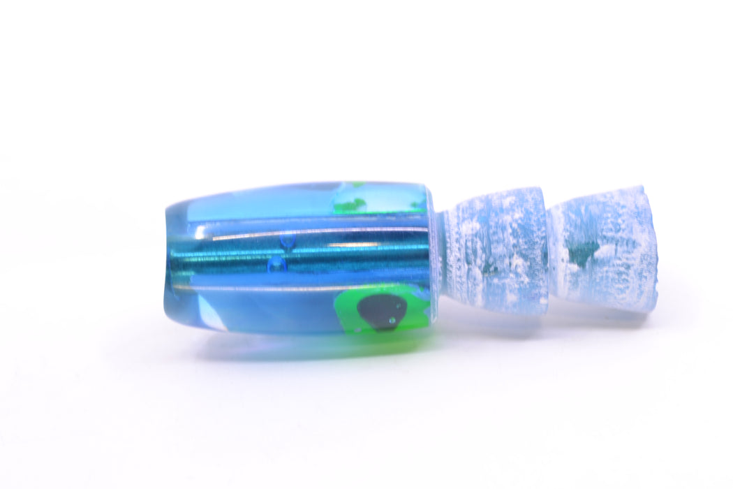 Coggin Lures Ice Blue MOP Blue Back Black-Green Eyes Tado Lo'ihi Peanut Scoop 4.5" 0.3oz