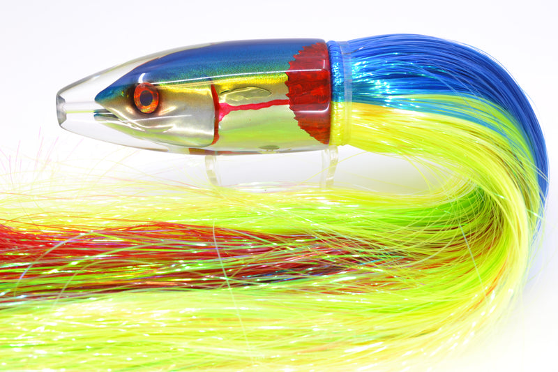 JB Signature Lures Bleeding Blue-Gold-Silver Fish Head Large Barrel Bomb 12" 9.5oz Strobez