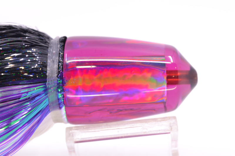 Koya Lures Purple Rainbow Bullet 9"+ 7.5oz EZ Flash Black-Purple Stripes-White