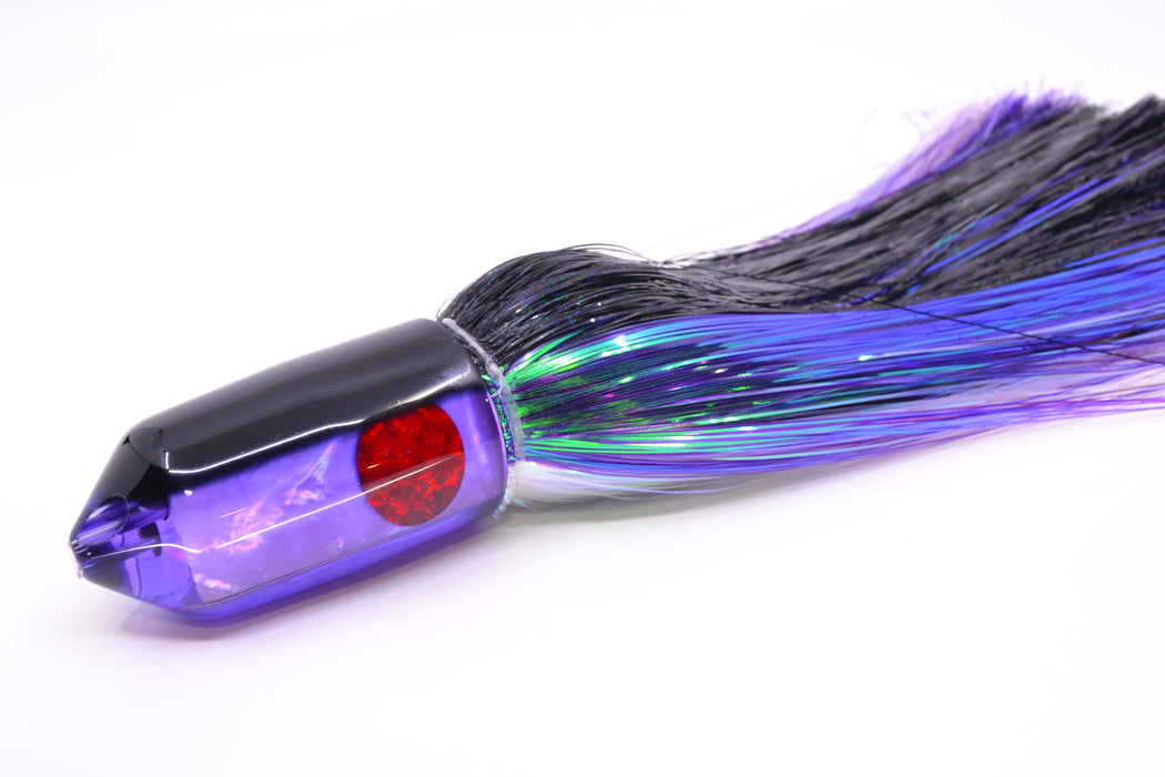 Moyes Lures Purple MOP Black Back Red Eyes 2-Hole Large Sniper Jet 12" 12oz EZ Flash